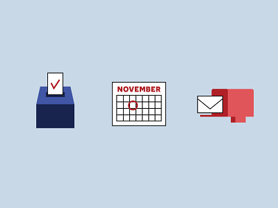 Election Icons ballot calendar election flat icon illustration vector vote