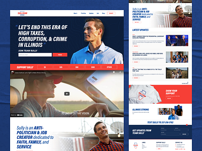 Jesse Sullivan for Governor bold branding campaign hero home politics ui ux web website design