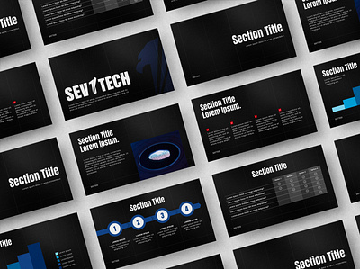 PowerPoint Presentation Template Design chart dark mode freelance graph graphic design grid infographic layout design modern pitch deck powerpoint presentation slide deck tech