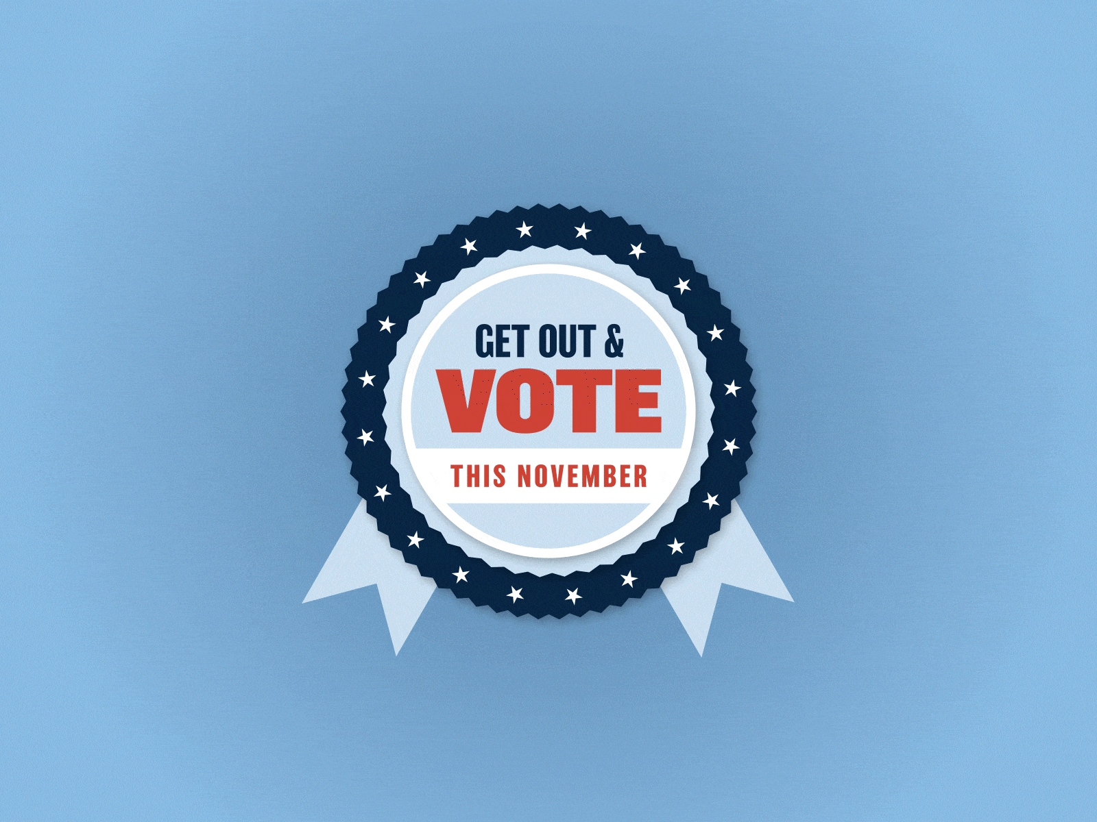 Vote! after effects america animation badge election gif graphic design motion graphics patriotic vote