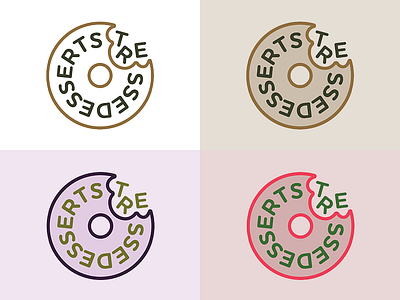 Donut design dessert donut illustration sticker stress typography