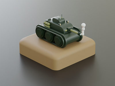 Mini tank 3d animation branding graphic design motion graphics