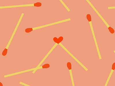 A Perfect Match 🔥 adobe illustrator editorial illustration heart illustration minimal pink valentine valentines day