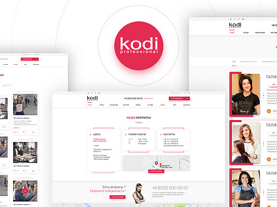 Kodi Professional - Media Page, Contact Page and Masters Page beauty clean design kodi kodi professional ui ux web web design website