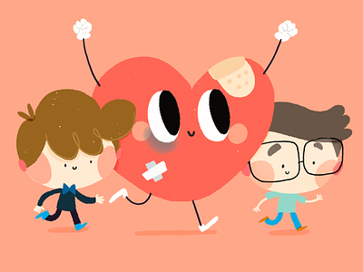 This Heart cartoon cartoon character cartoon illustration color comic cute design draw drawing illustration love sketch