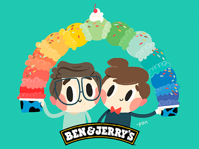 Ben & Jerry's | Every Flavor in the Rainbow cartoon cartoon character cartoon illustration color comic cute design draw drawing illustration love sketch
