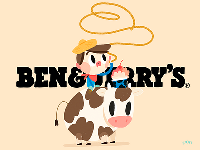 Ben & Jerry's | Yeehaw! cartoon cartoon character cartoon illustration color comic cute design draw drawing illustration love sketch