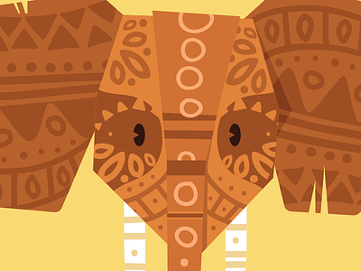 Elephant (Precious Jordan) african color cute design elephant geometric illustration pattern