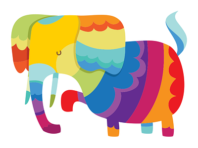 Elephant (Hidalgo) animals character color colorful design folklore hidalgo illustration mexican vector