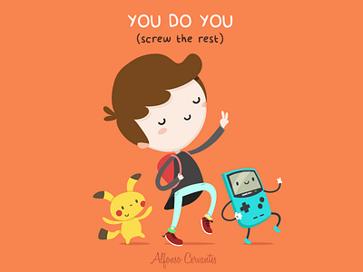 You Do You character design gamer games go illustration player pokemon vector video