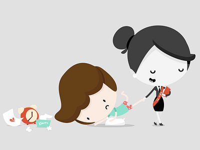 Unfortunately life goes on. cartoon color cute design illustration illustrator vector