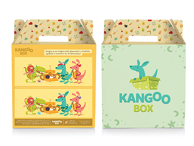 Boxes 2 animals australia box brand cartoon characters colors design kangoo vector