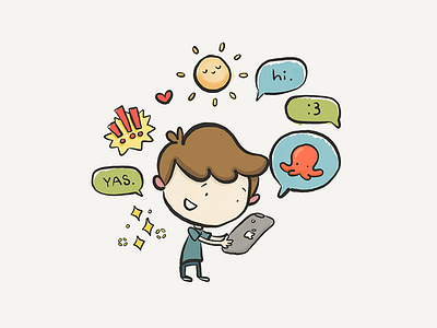 iMessage cartoon cute design doodle drawing illustration love sketch