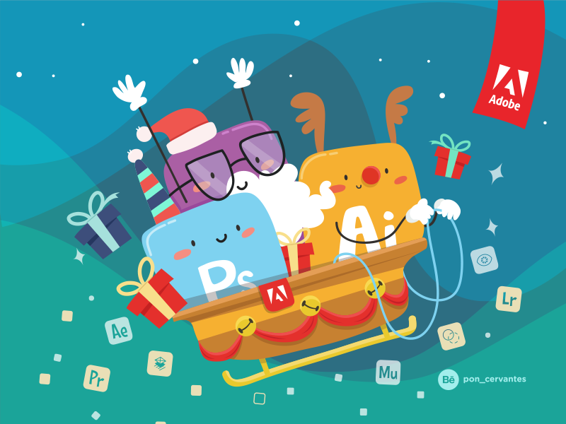 Adobe Christmas by Pon Cervantes on Dribbble