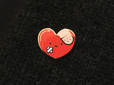 Heart Pin enamel hard illustration love pin product