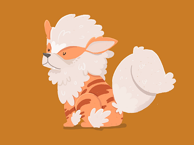 Arcanine arcanine cartoon character color cute design doodle illustration pokemon