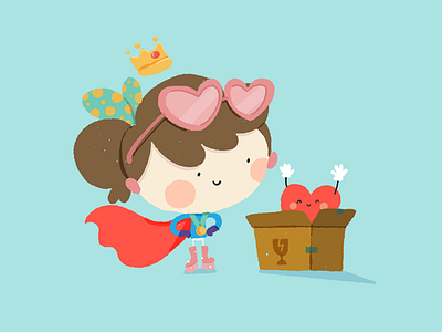 People cartoon character color cute design doodle heart illustration