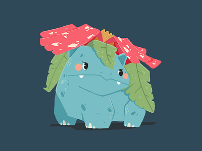 Venasaur bulbasaur cartoon character color cute design doodle illustration pokemon venasaur