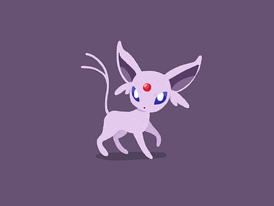 Espeon cartoon character color cute design doodle espeon illustration pokemon