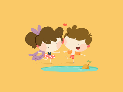 April cartoon character color cute design doodle illustration