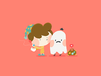 Presence cartoon character color cute design doodle drawing illustration love