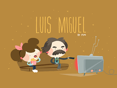 Luis Miguel character color comic cute doodle draw fanart illustration luis miguel netflix series sketch