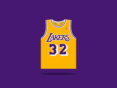 #32 Earvin "Magic" Johnson Jr. 1979 — 1996 32 basketball gold la lakers purple showtime