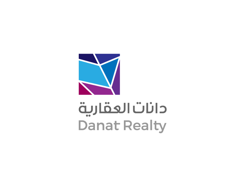 Danat saudi purple pink blue gradient colorful network square realestate realty danat