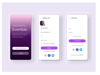 Event Search App - Daily UI Challenge #001 app challenge dailyui design graphic design login loginform ui ux