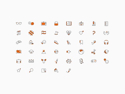 Book-ish Icons icon design icon set iconography illustration product design