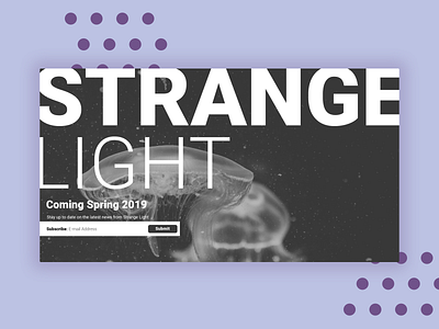 Strange Light Landing Page