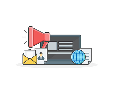 Email Marketing design ecommerce email illustration mails marketing message vector
