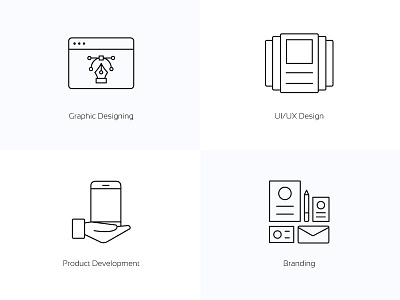 Set of 35 services icons branding digital marketing graphic design mobile software ui design ux design web development