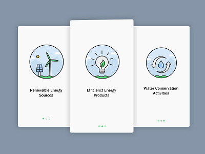 Onboarding UI - Eco Based App eco friendly energy environment onboarding water