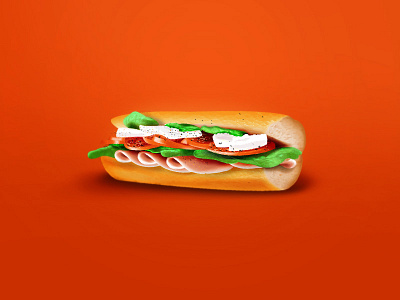 Sandwich Realistic Icon burger sandwich skeuomorphic icon illustration sub sandwich