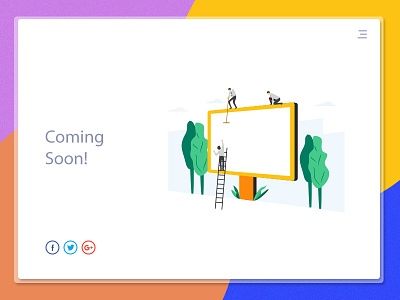 Coming soon page coming soon page illustration template ui web page