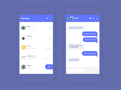 Daily UI Challenge 03 - Chat Screens android app chat chat screens chatbot chatting inbox ios messages mobile ui ux