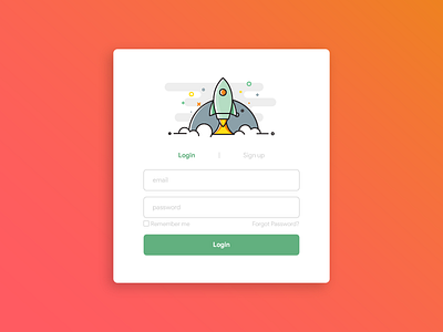 Daily UI Challenge 12 -  Login and Sign up screen