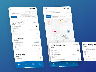 A new approach to job hunting app design appui graphics job motion productdesign ui