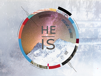 He Is - Series Graphic circle design design double exposure graphic design mountains series graphic