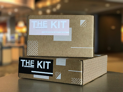 The Kit Dribble black and white box packaging branding clean design kit logo minimal packaging simple