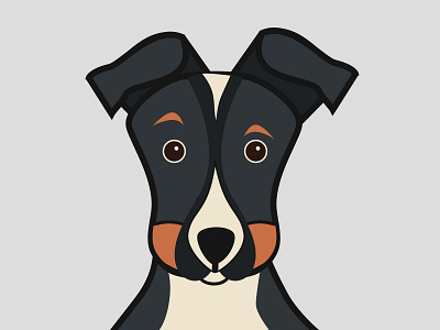 Aspen the Aussie - Crazier adobe aussie australian shepherd dog dog illustration graphic design hyper illustration illustrator line art puppy