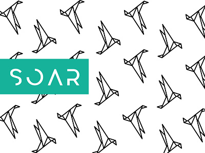 Soar - Pattern Design bird branding clean design graphic design illustration logo logo design minimal origami origami bird simple soar