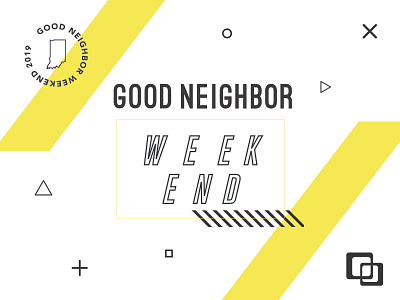 Good Neighbor Weekend branding bright church church design church marketing clean minimal modern neon serve serving