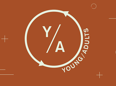 Young Adults Branding branding church church design circle logo clean design graphic design illustration logo logo design millenials minimal orange simple students young adults youth