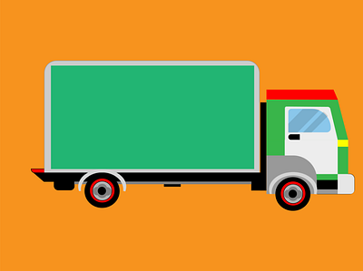 An illustrated truck branding graphic design illustration