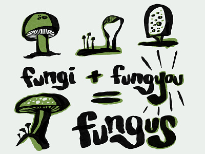 Fungus Math amanita botany chanterelle earth environment fungi fungus fungyou green illustration mushroom natural pacific northwest plants pnw type typography washington state