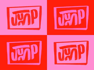 Jump! Jump! brush handmade icon jump kris kross logo lyrics music pink red type typography