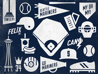 Seattle Mariners MLB Logo Sticker