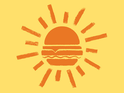 Kidd Valley - Sunshine Burgertime Icon branding burger burgertime food icon logo restaurant restaurant branding seattle suns sunshine